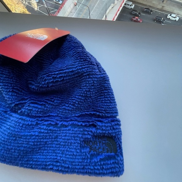 NWT- The North Face Osito Soft Fleece Blue Winter Beanie Hat Cap S/M - Picture 2 of 4